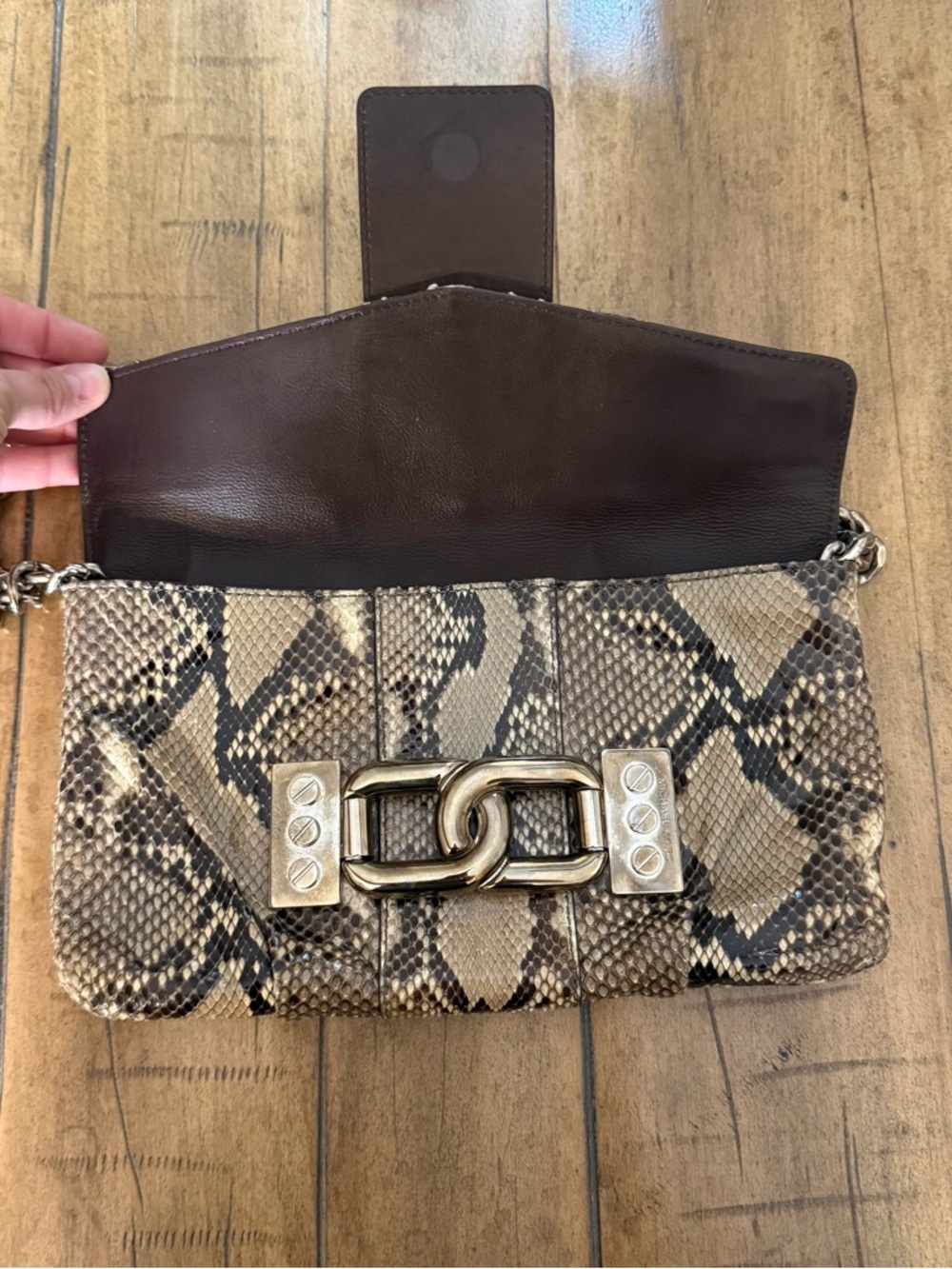 Michael Kors Snakeskin Shoulder Bag - Picture 10 of 13
